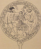 Detail of a Drawing of an Etruscan Bronze Mirror with Odysseus, Circe, and Elpenor in the Metropolitan Museum of Art, November 2010