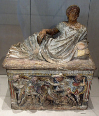 Etruscan Terracotta Cinerary Urn in the Metropolitan Museum of Art, Sept. 2007