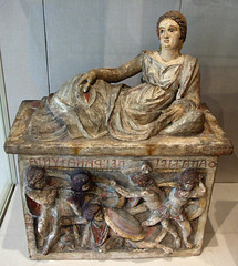 Etruscan Terracotta Cinerary Urn in the Metropolitan Museum of Art, Sept. 2007