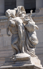Sculpture on the Vittorio Emanuele II  Monument in Rome, June 2012