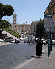 Nuns at a Bus Stop in Rome, June 2012