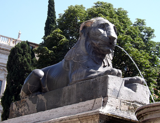 Lion Fountain on the Capitoline Hill in Rome, June 2012