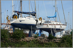 Yachts ashore