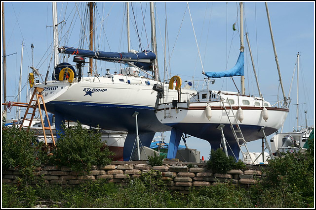 Yachts ashore