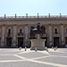 Piazza del Campidoglio with the Replica of the Equestrian Statue of  Marcus Aurelius in Rome, July 2012