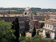 View of the Theatre of Marcellus from the Capitoline Museum Terrace in Rome, June 2012