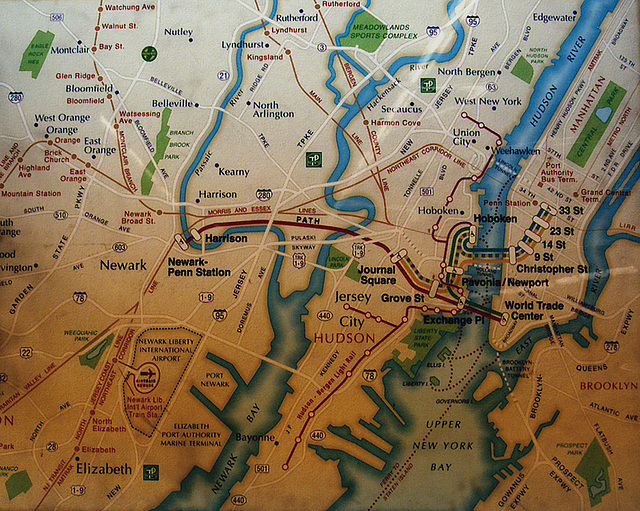 Map of the NJ Path System, April 2007
