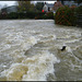 Osney Weir flood water