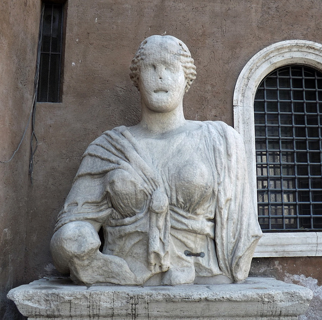 Madama Lucrezia, one of the Talking Statues of Rome, June 2012