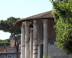 Detail of the Round Temple by Tiber in Rome, June 2012