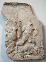 Marble Greek Grave Relief in the Metropolitan Museum of Art, July 2007