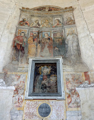 Altarpiece inside the Round Temple by the Tiber in Rome, June 2012