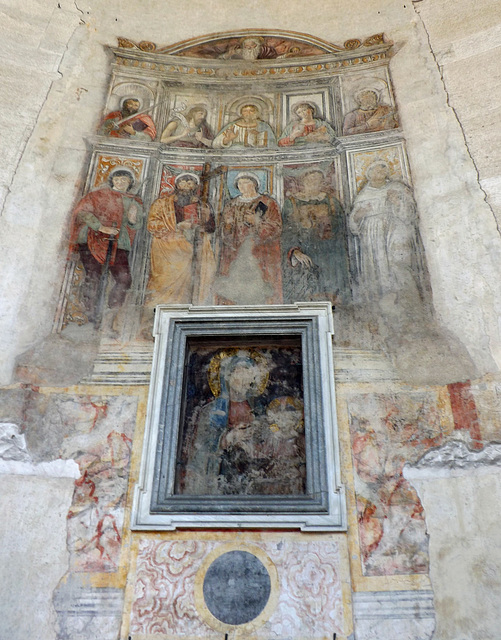 Altarpiece inside the Round Temple by the Tiber in Rome, June 2012