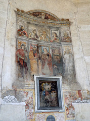 Altarpiece inside the Round Temple by the Tiber in Rome, June 2012