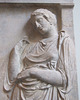 Detail of a Marble Grave Stele of a Young Woman in the Metropolitan Museum of Art, September 2009
