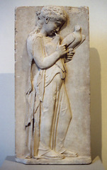 Ancient Greek Marble Relief of a Girl With Doves in the Metropolitan Museum of Art, Feb. 2007