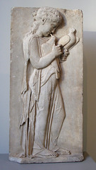 Greek Marble Grave Stele of a Young Girl With Doves in the Metropolitan Museum of Art, July 2007
