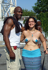 Mermaid and "Friend" at the Coney Island Mermaid Parade, June 2008