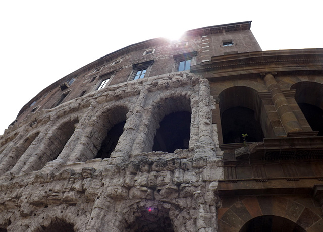 Detail of the Theatre of Marcellus in Rome, July 2012