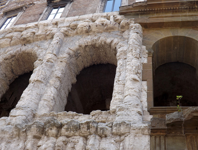 Detail of the Theatre of Marcellus in Rome, July 2012