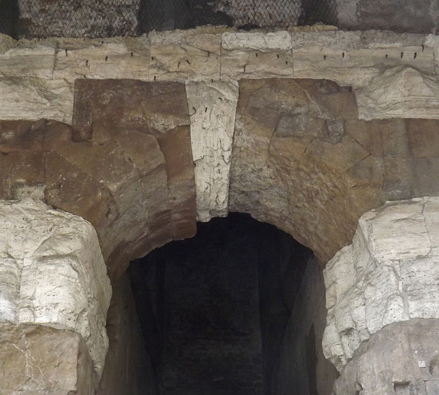 Detail of the Theatre of Marcellus in Rome, July 2012