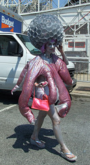 Silver Sea Creature at the Coney Island Mermaid Parade, June 2008