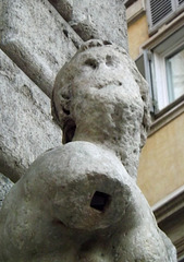 Detail of the Sculpture of "Pasquino" in Rome, July 2012