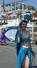 Mermaid with a Parasol at the Coney Island Mermaid Parade, June 2008