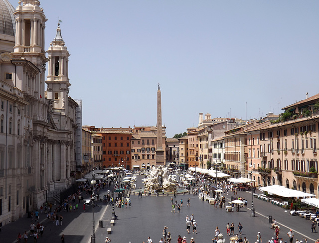 View of Piazza Navona in Rome, July 2012