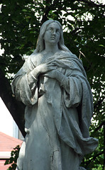 Detail of the Statue Outside of Our Lady of the Assumption Church in the Bronx, June 2009