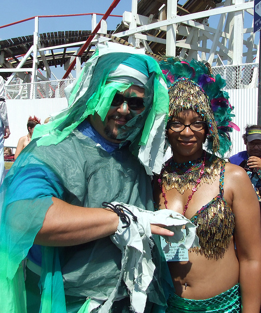 In Green at Coney Island Mermaid Parade, June 2008