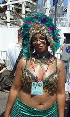 Mermaid in Green at the Coney Island Mermaid Parade, June 2008