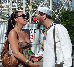 Clown Sailor at the Coney Island Mermaid Parade, June 2008