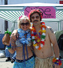 A Mermaid and a Male Hula Dancer at the Coney Island Mermaid Parade, June 2008