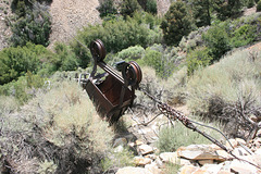Ore cart on abandoned cable