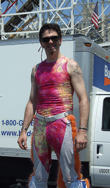 A Guy on Stilts at the Coney Island Mermaid Parade, June 2008