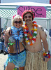 A Mermaid and a Male Hula Dancer at the Coney Island Mermaid Parade, June 2008