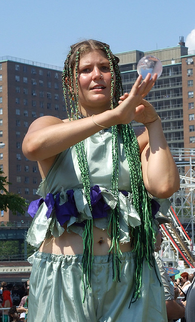 A Girl on Stilts at the Coney Island Mermaid Parade, June 2008