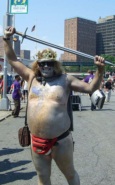 King Neptune with a Sword at the Coney Island Mermaid Parade, June 2008