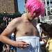 Pink-Haired Guy at the Coney Island Mermaid Parade, June 2008