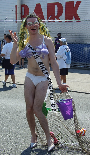"Miss Shipwrecked '08" at the Coney Island Mermaid Parade, June 2008