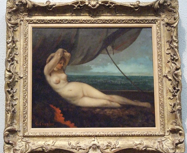 Nude Reclining by the Sea by Courbet in the Philadelphia Museum of Art, August 2009