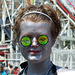 Silver Mermaid with Holographic Sunglasses at the Coney Island Mermaid Parade, June 2008