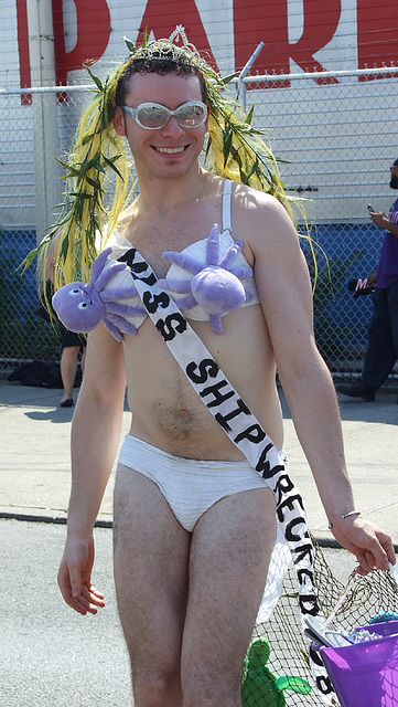 "Miss Shipwrecked '08" at the Coney Island Mermaid Parade, June 2008