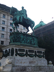 Belgrade, Stari Grad : statue équestre de Mihailo Obrenovic