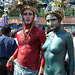 Red Guy and Green Woman at the Coney Island Mermaid Parade, June 2008