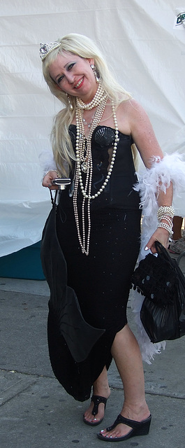 A Girl in a Black Dress at the Coney Island Mermaid Parade, June 2008