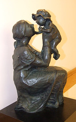 Bronze Mother and Child Sculpture in the Maternity Ward of Yale University Hospital, August 2010