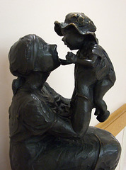 Detail of the Bronze Mother and Child Sculpture in the Maternity Ward of Yale University Hospital, August 2010