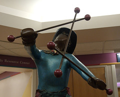 Detail of the Circus Performer Sculpture in the Pediatric Unit of Yale New Haven Hospital, August 2010